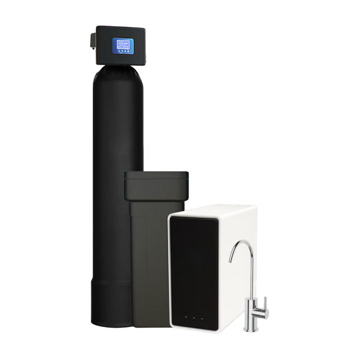 Whole-home softener with reverse osmosis drinking water system